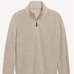 Old Navy Men's Beige Half Zip Sweater Size Large Tall